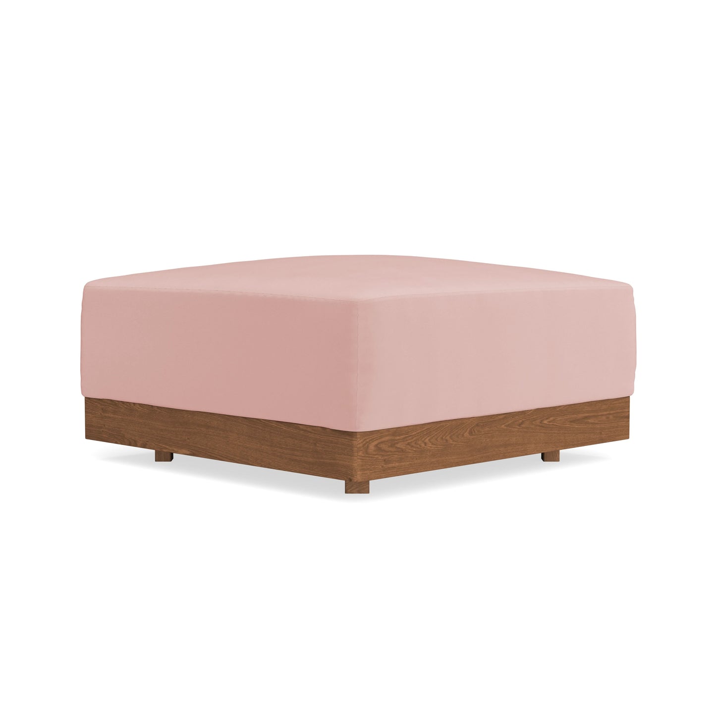 Modular Bondi Espresso Ottoman in Powder Pink | Classic Blend