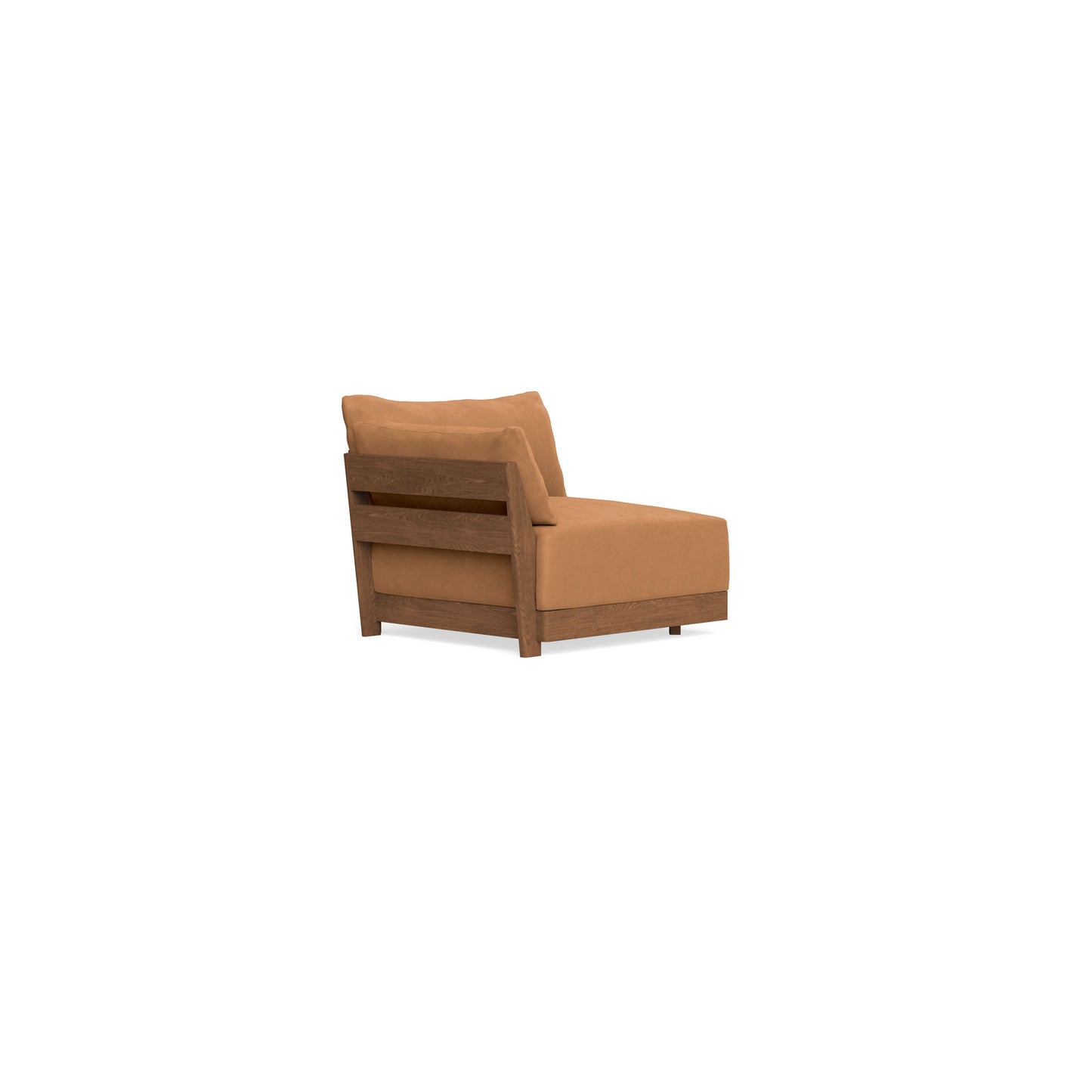 Modular Bondi Espresso End Chair in Cheddar | Memory Foam Blend