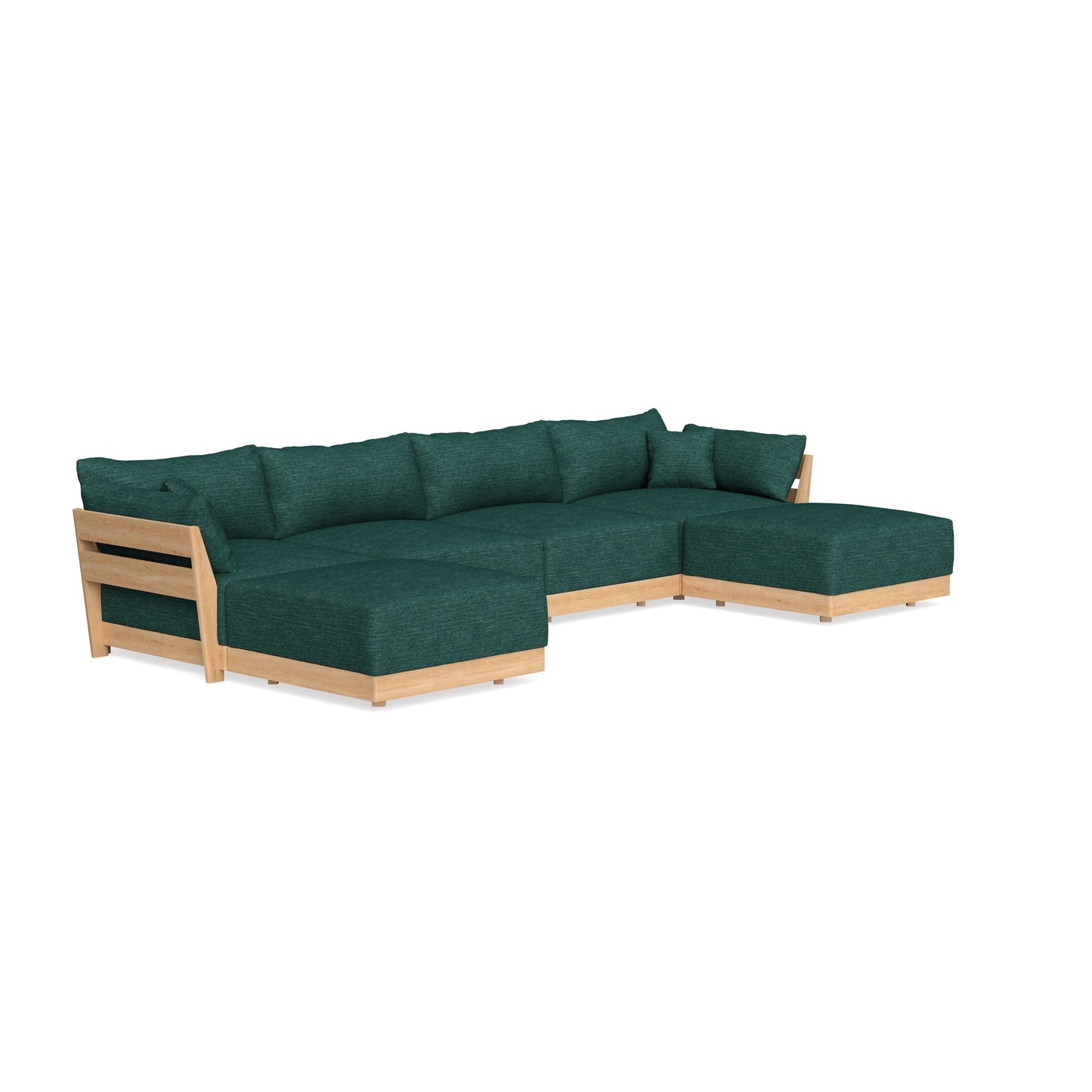 Slipcover Only - Modular Bondi 4-Seater U-Sectional in Forest Green