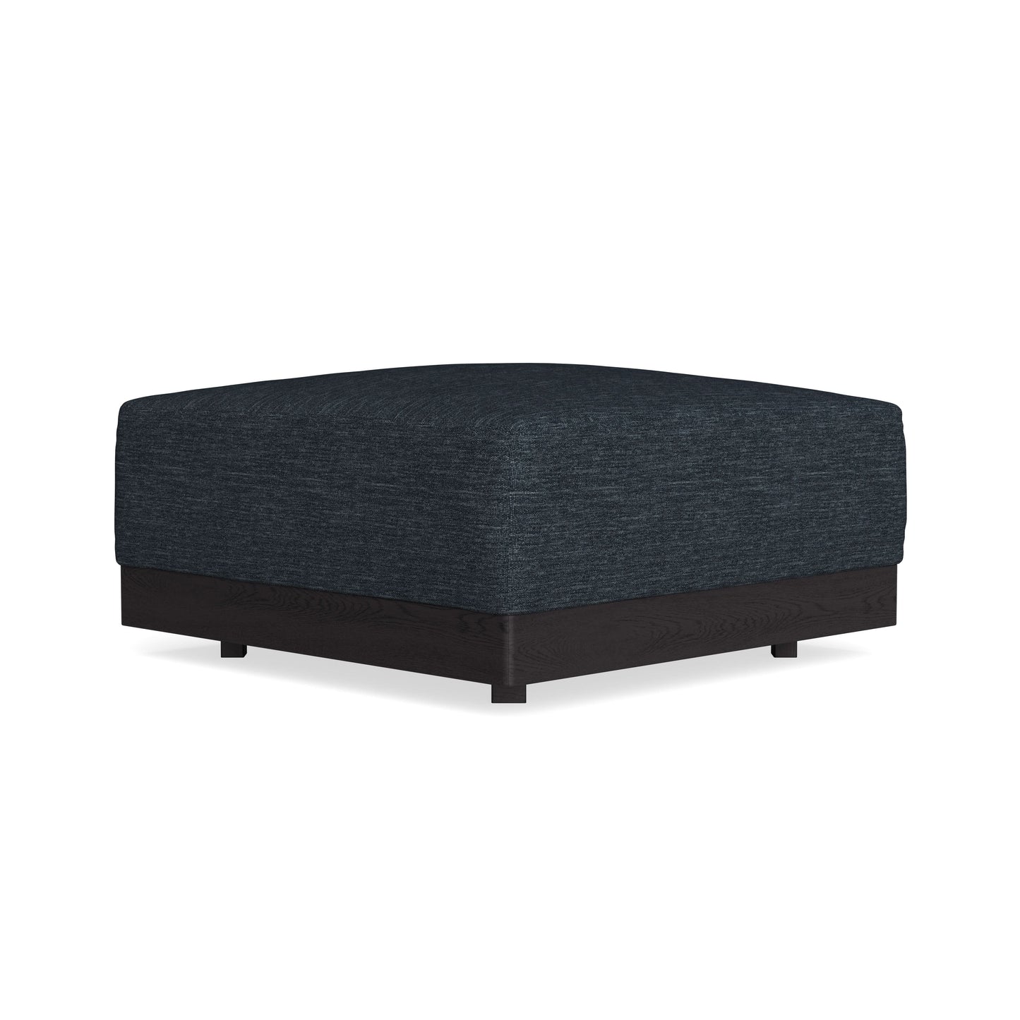 Modular Bondi Black Ottoman in Baltic Blue | Classic Blend