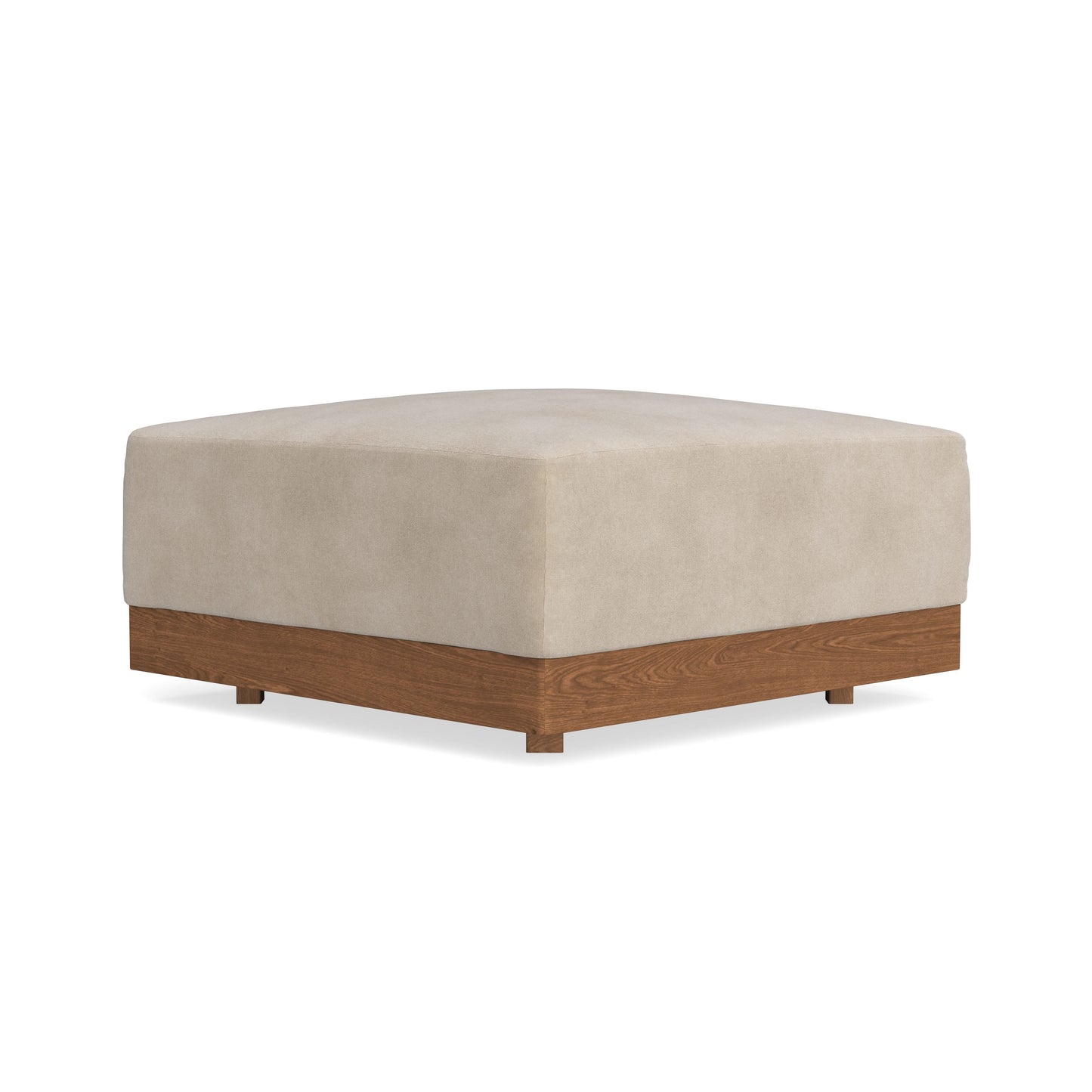 Modular Bondi Espresso Ottoman in Oyster | Memory Foam Blend