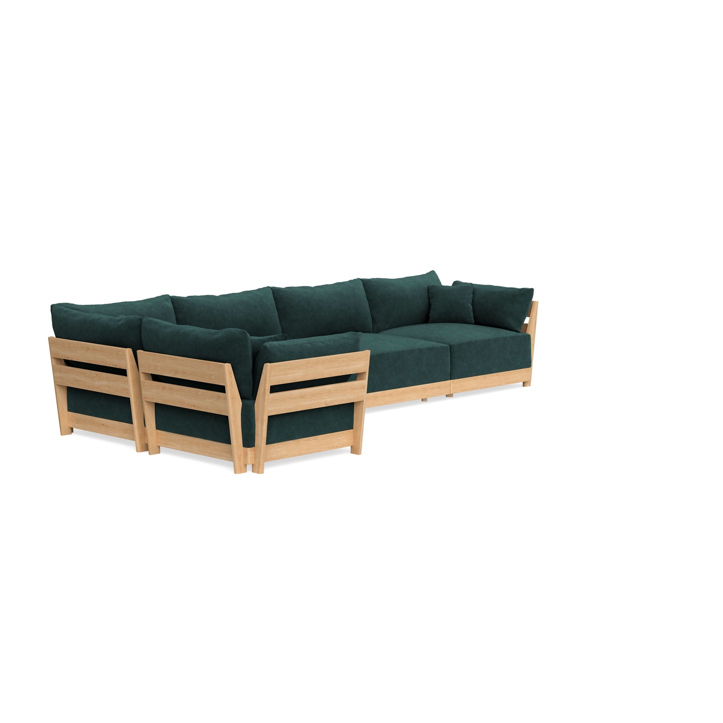 Slipcover Only - Modular Bondi 5-Seater L-Sectional in Harbor Blue