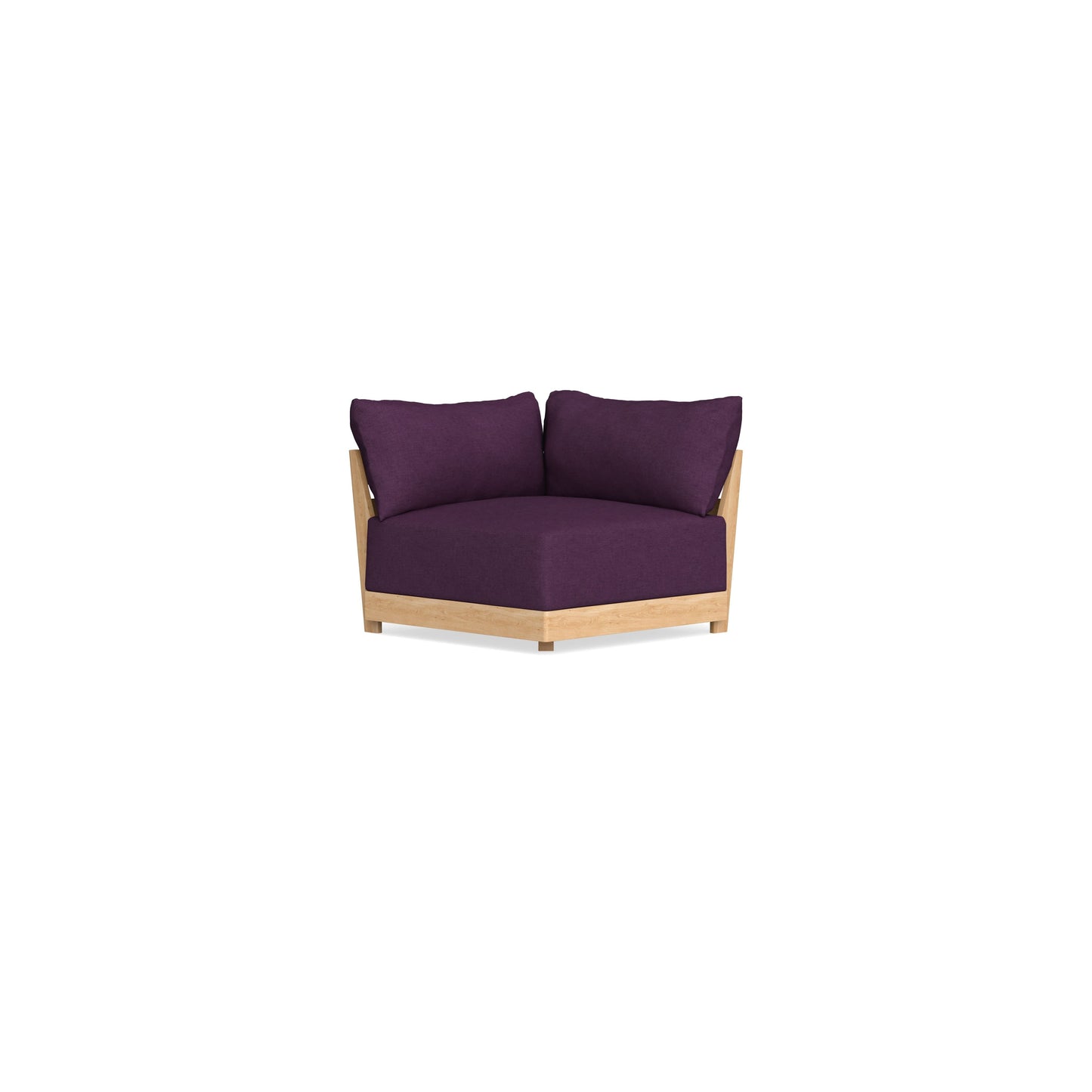 Modular Bondi Latte Corner Chair in Aubergine | Memory Foam Blend