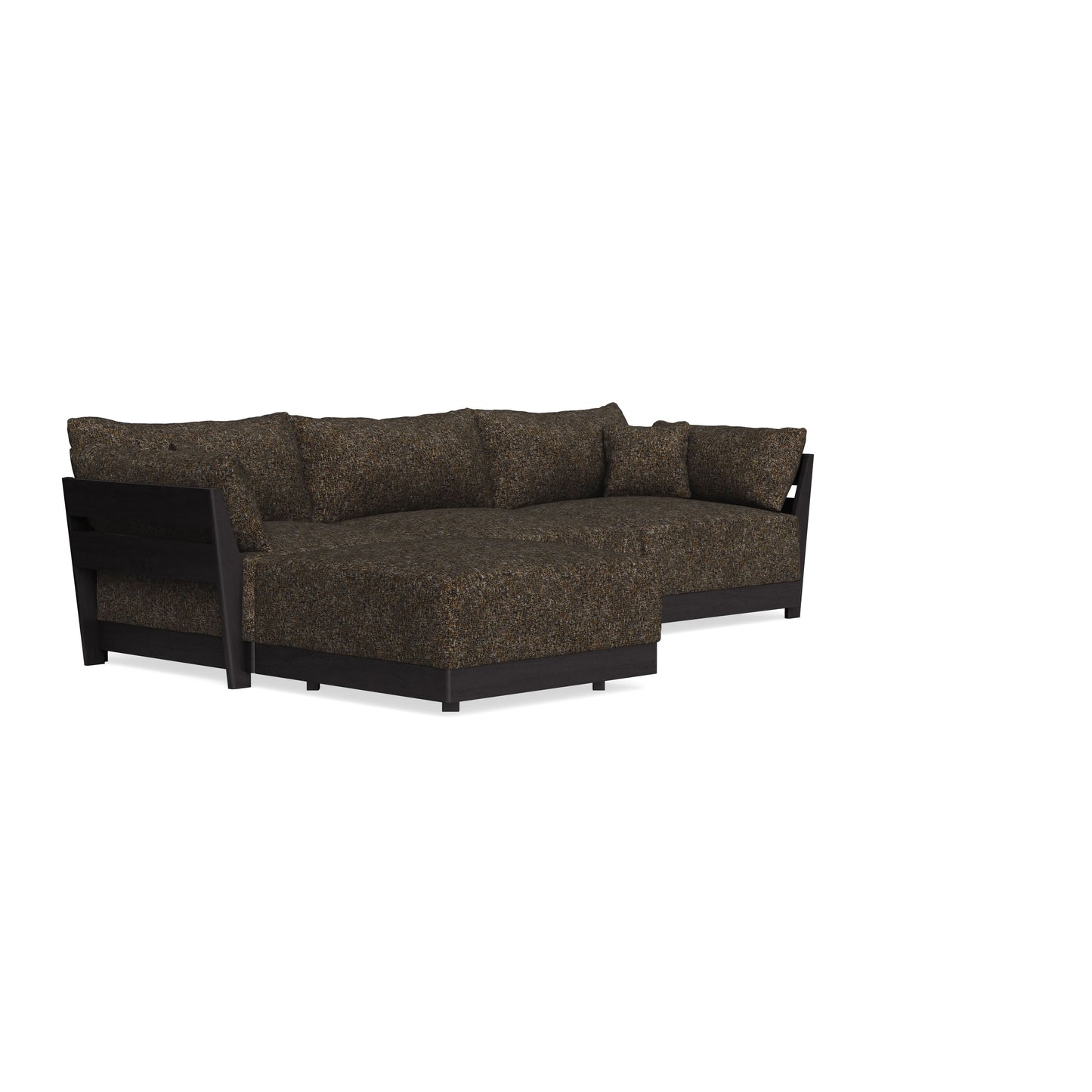 Modular Bondi Black 3-Seater Sectional in Phantom | Memory Foam Blend