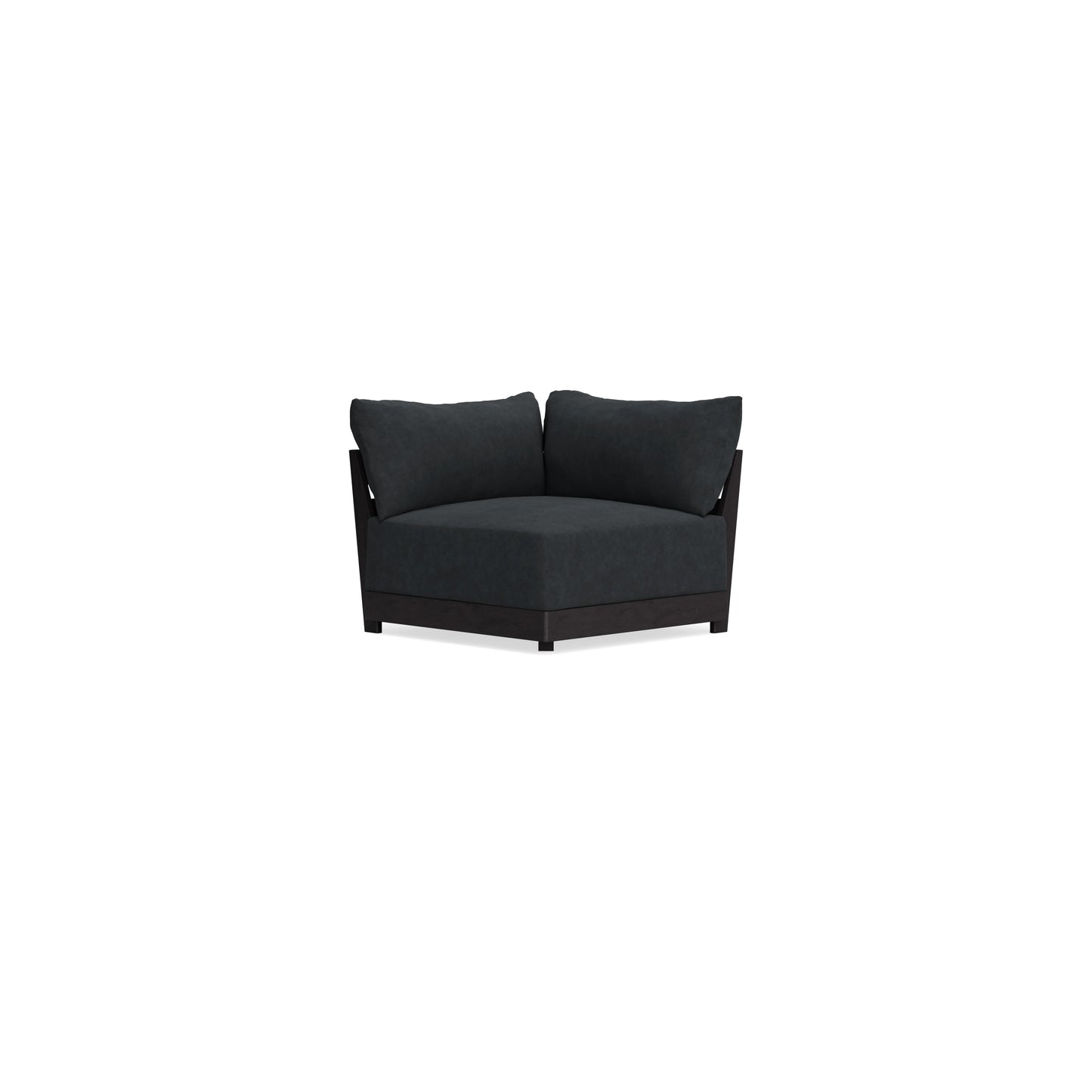 Modular Bondi Black Corner Chair in Coal | Memory Foam Blend