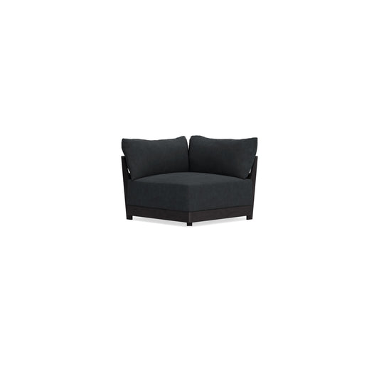 Modular Bondi Black Corner Chair in Coal | Memory Foam Blend