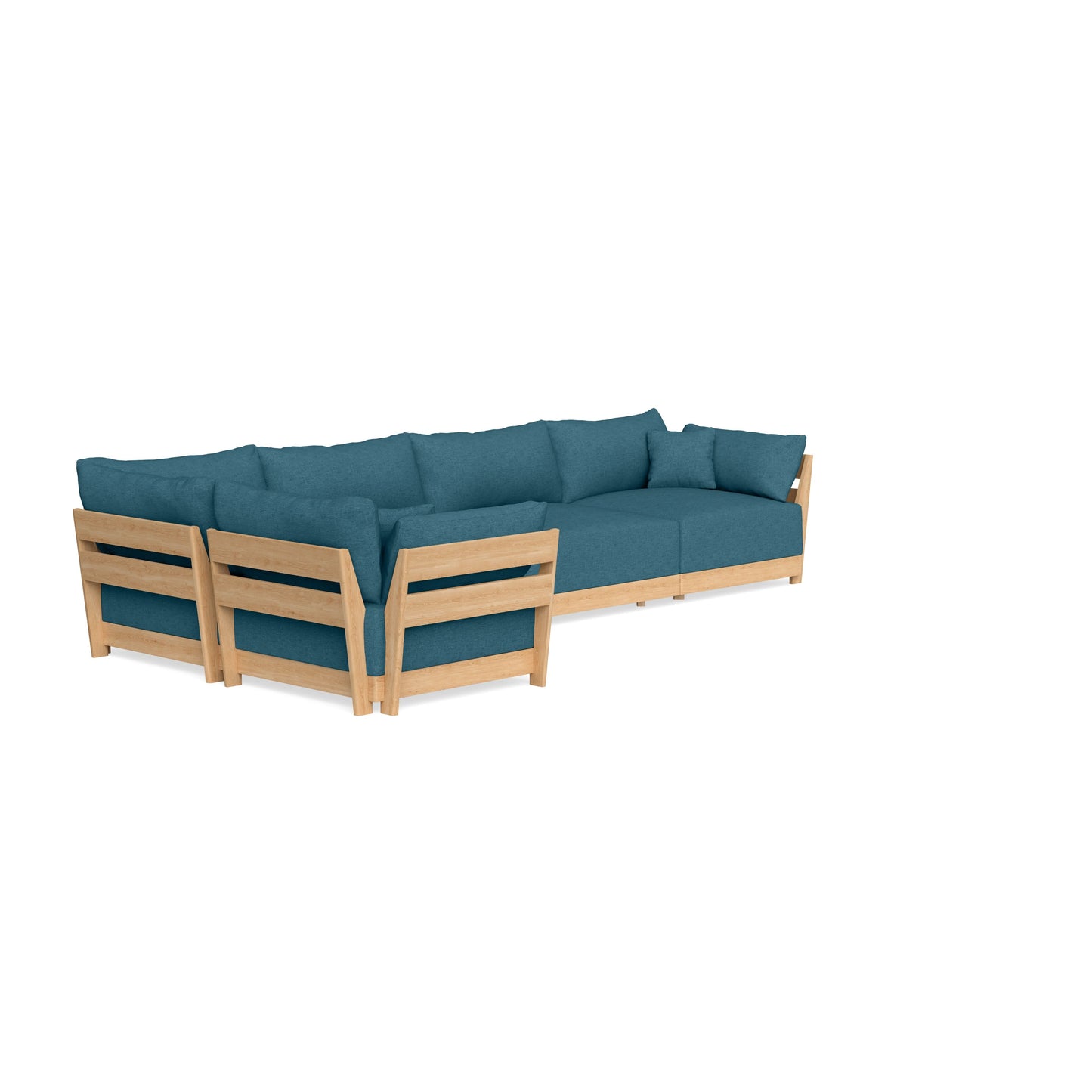 Slipcover Only - Modular Bondi 5-Seater L-Sectional in Aegean Blue