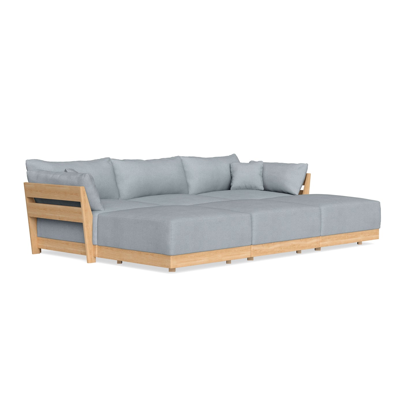 Slipcover Only - Modular Bondi 3-Seater Daybed Sofa Sectional in Ash