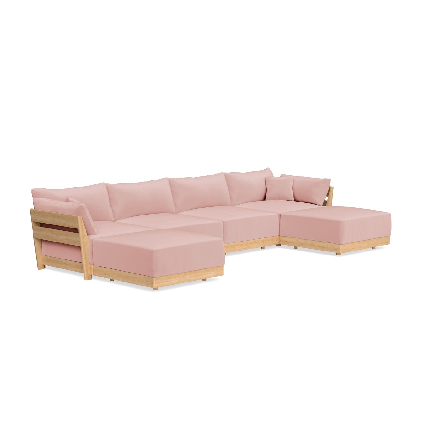 Slipcover Only - Modular Bondi 4-Seater U-Sectional in Powder Pink