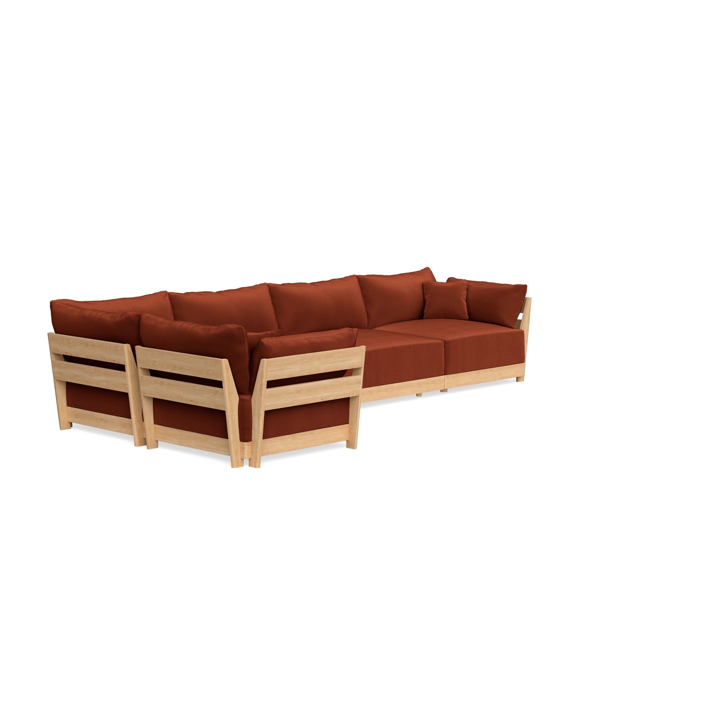 Slipcover Only - Modular Bondi 5-Seater L-Sectional in Rust