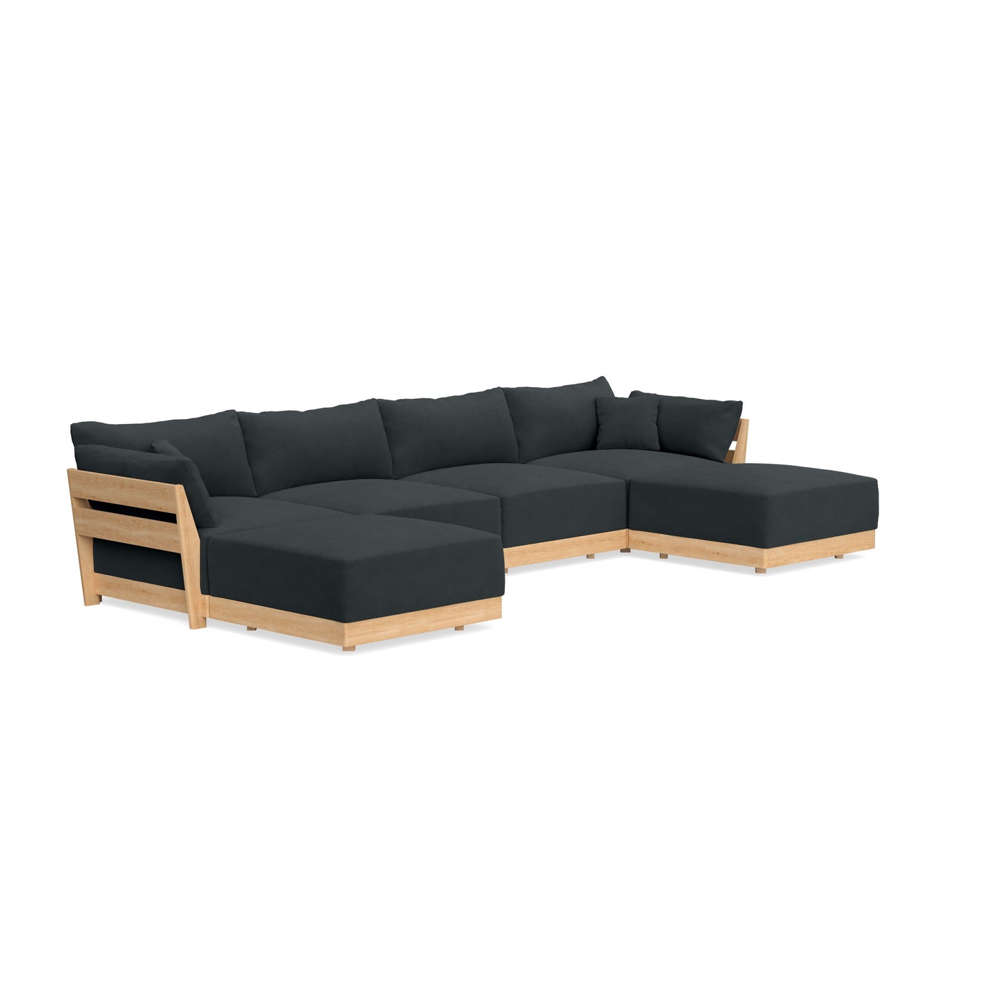 Slipcover Only - Modular Bondi 4-Seater U-Sectional in Obsidian