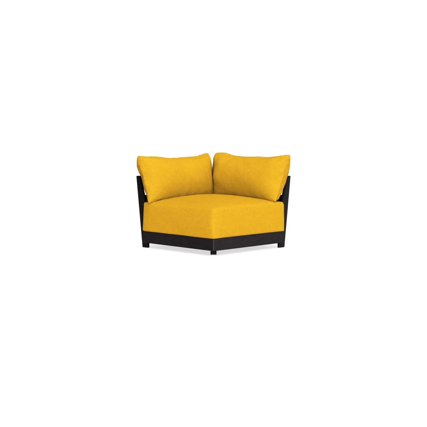 Modular Bondi Black Corner Chair in Sunflower | Memory Foam Blend