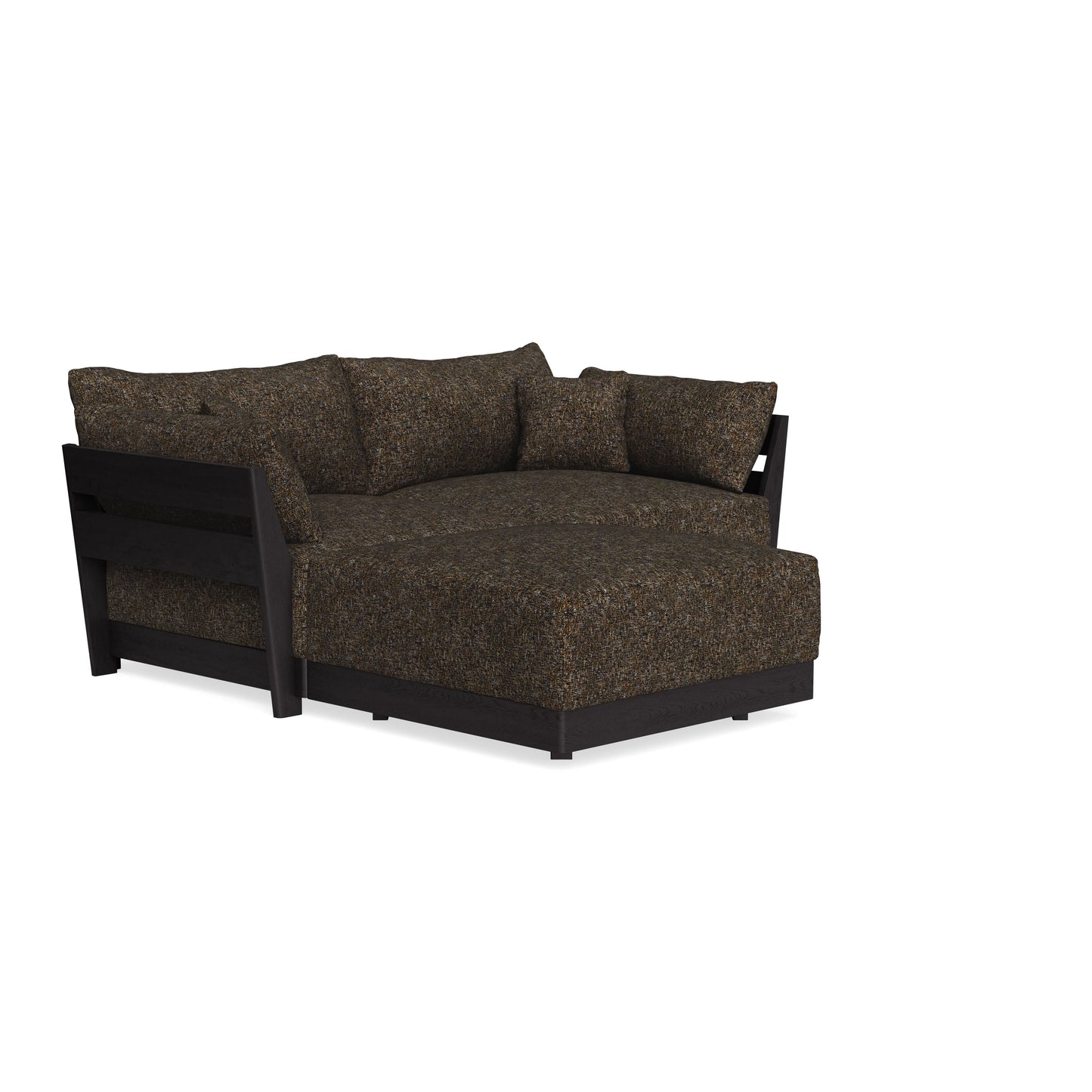 Modular Bondi Black 2-Seater Sectional in Phantom | Memory Foam Blend