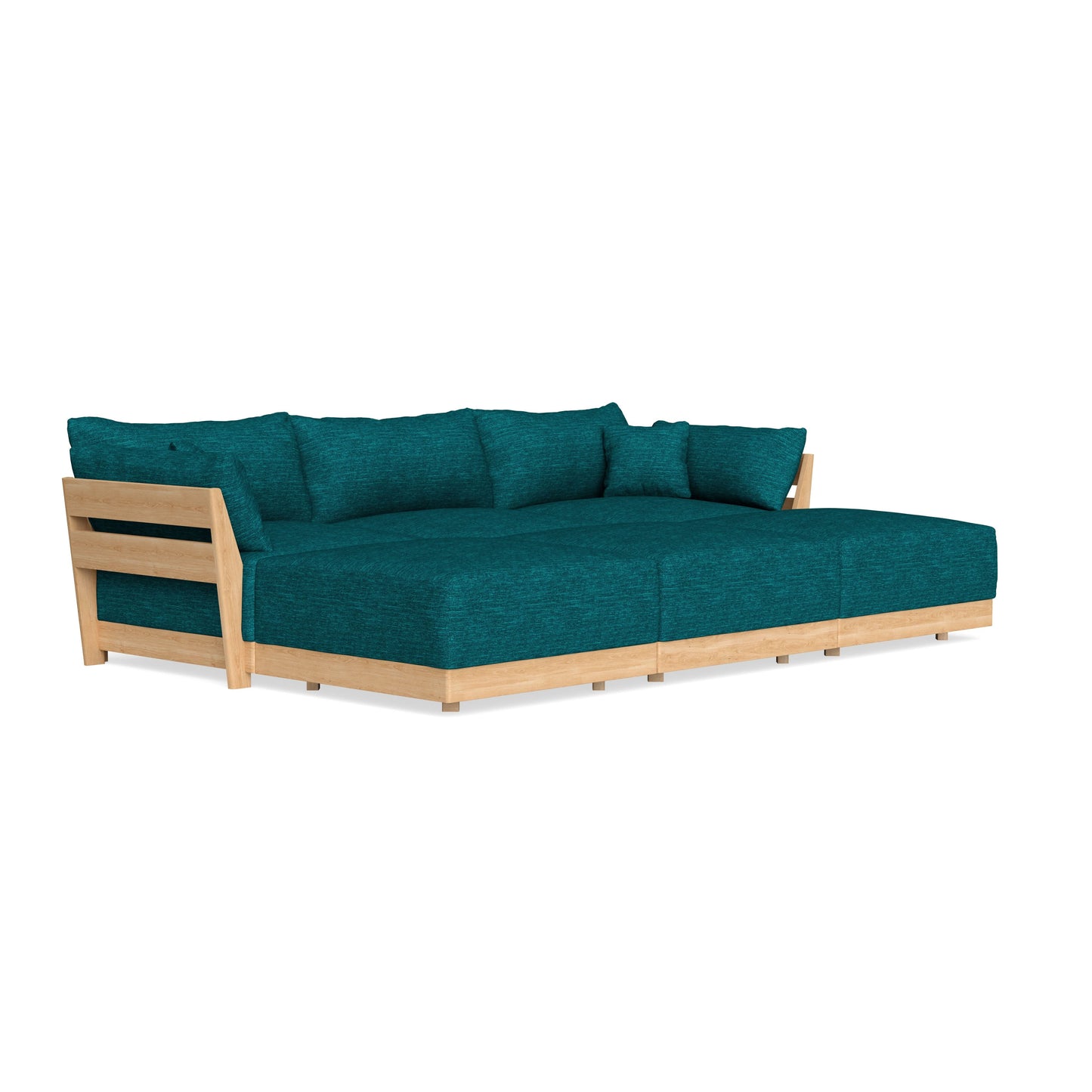 Slipcover Only - Modular Bondi 3-Seater Daybed Sofa Sectional in Marine Teal