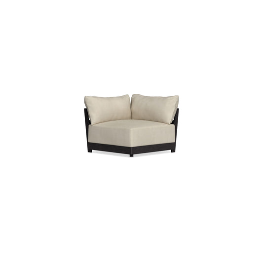 Modular Bondi Black Corner Chair in Almond | Memory Foam Blend