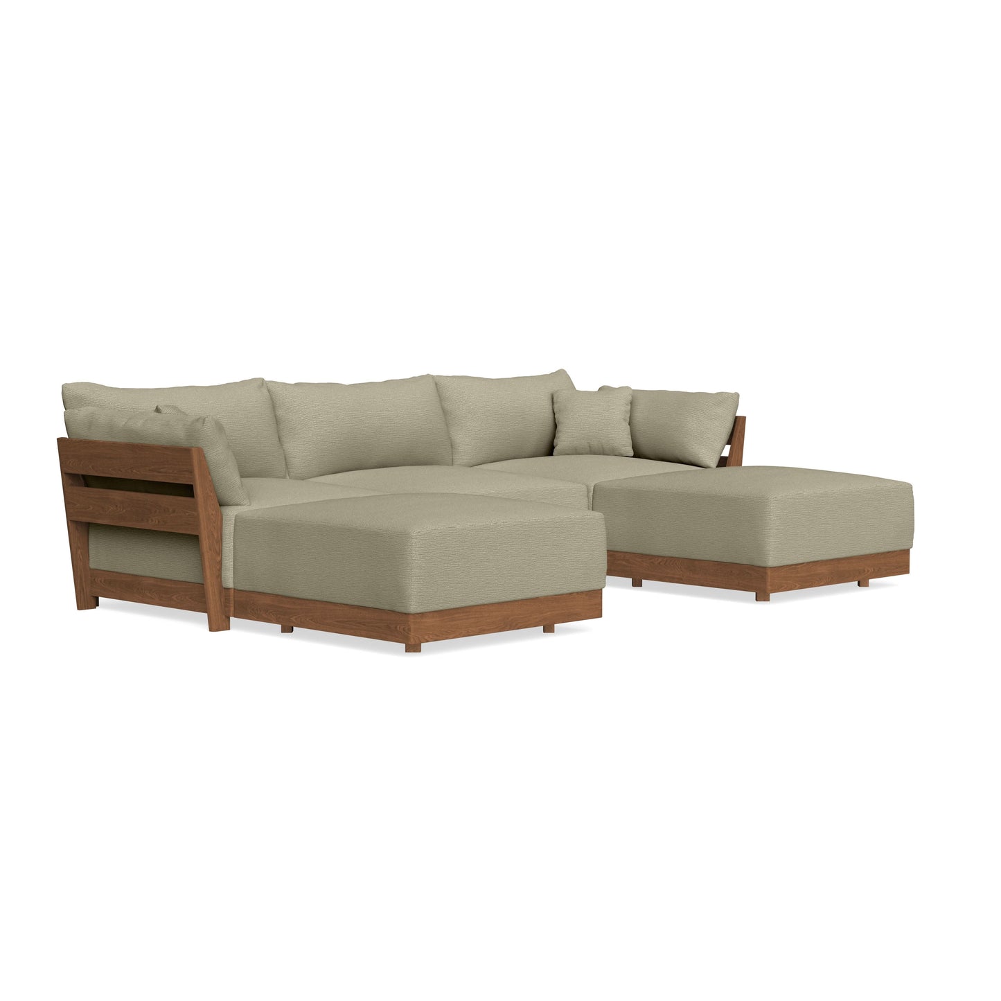 Modular Bondi Espresso 3-Seater U-Sectional in Cappuccino | Classic Blend
