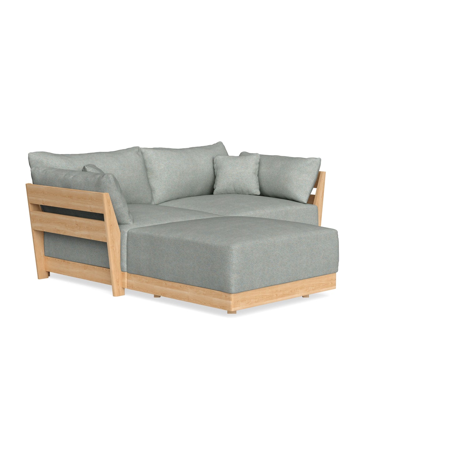 Modular Bondi Latte 2-Seater Sectional in Spa | Memory Foam Blend