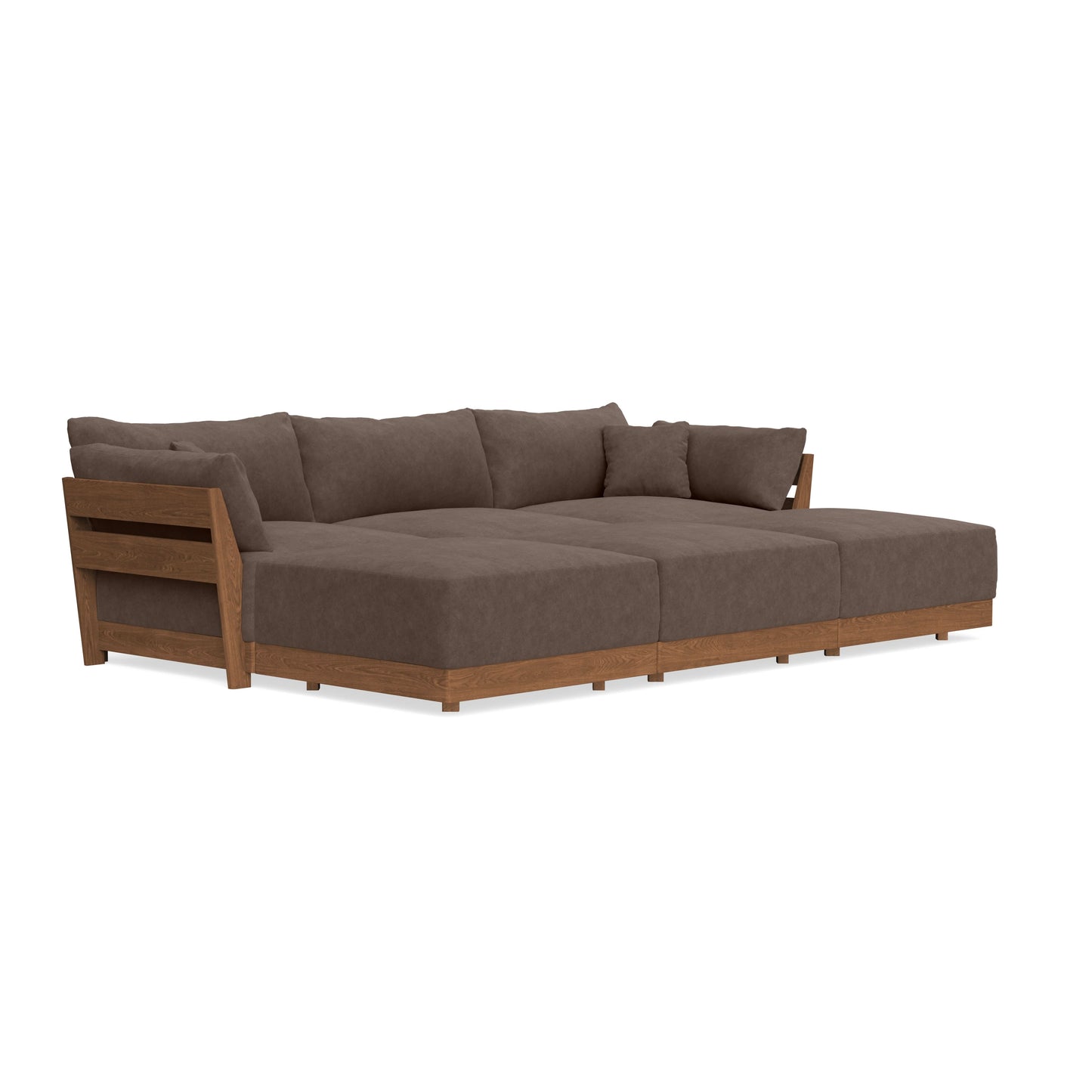 Modular Bondi Espresso 3-Seater Daybed Sofa Sectional in Chocolate | Classic Blend
