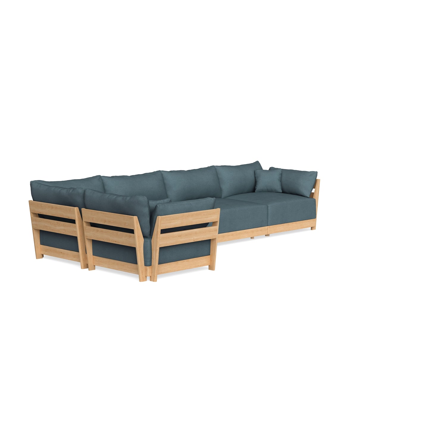 Slipcover Only - Modular Bondi 5-Seater L-Sectional in Slate Blue