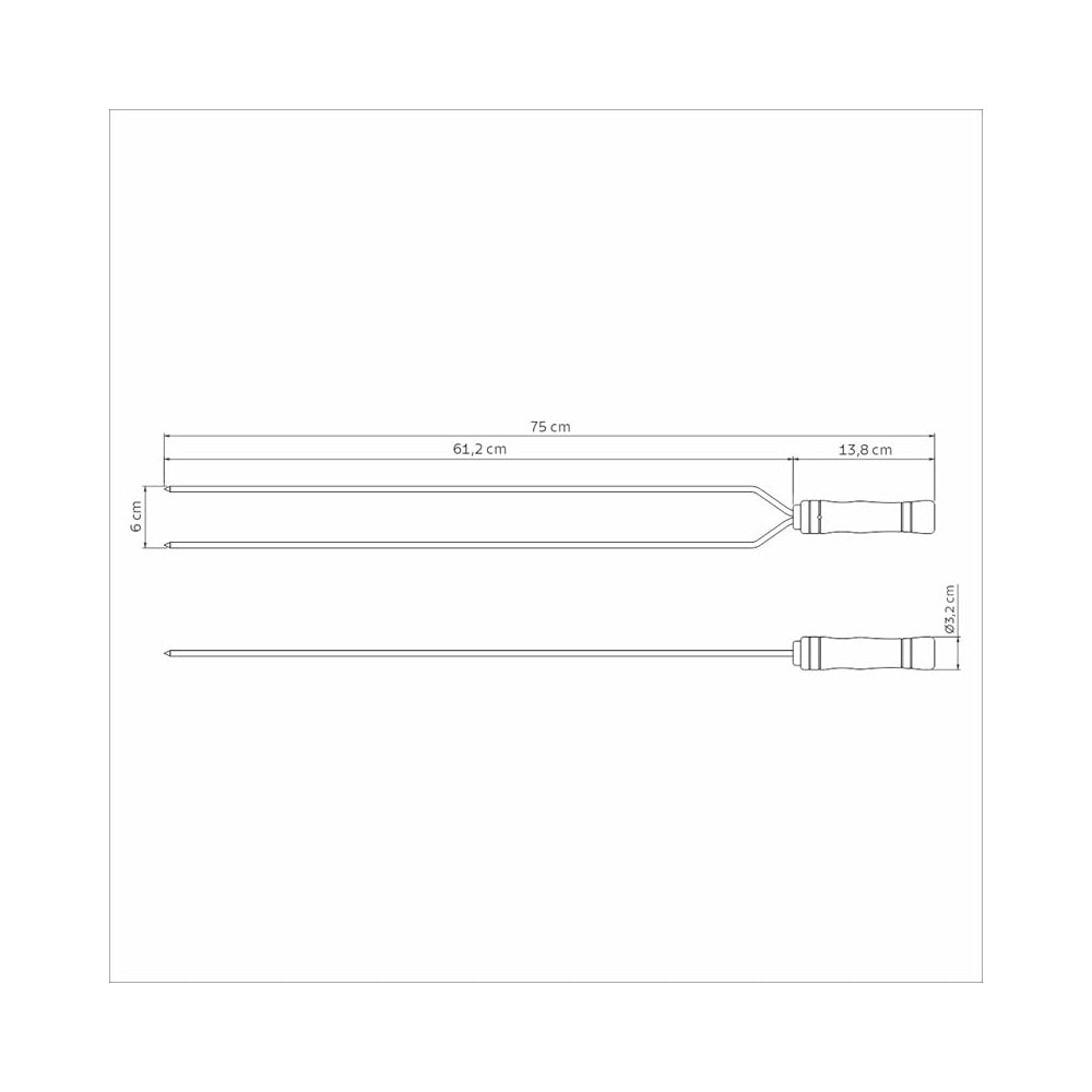 Tramontina 75cm Stainless Steel Skewers Barbecue Tool