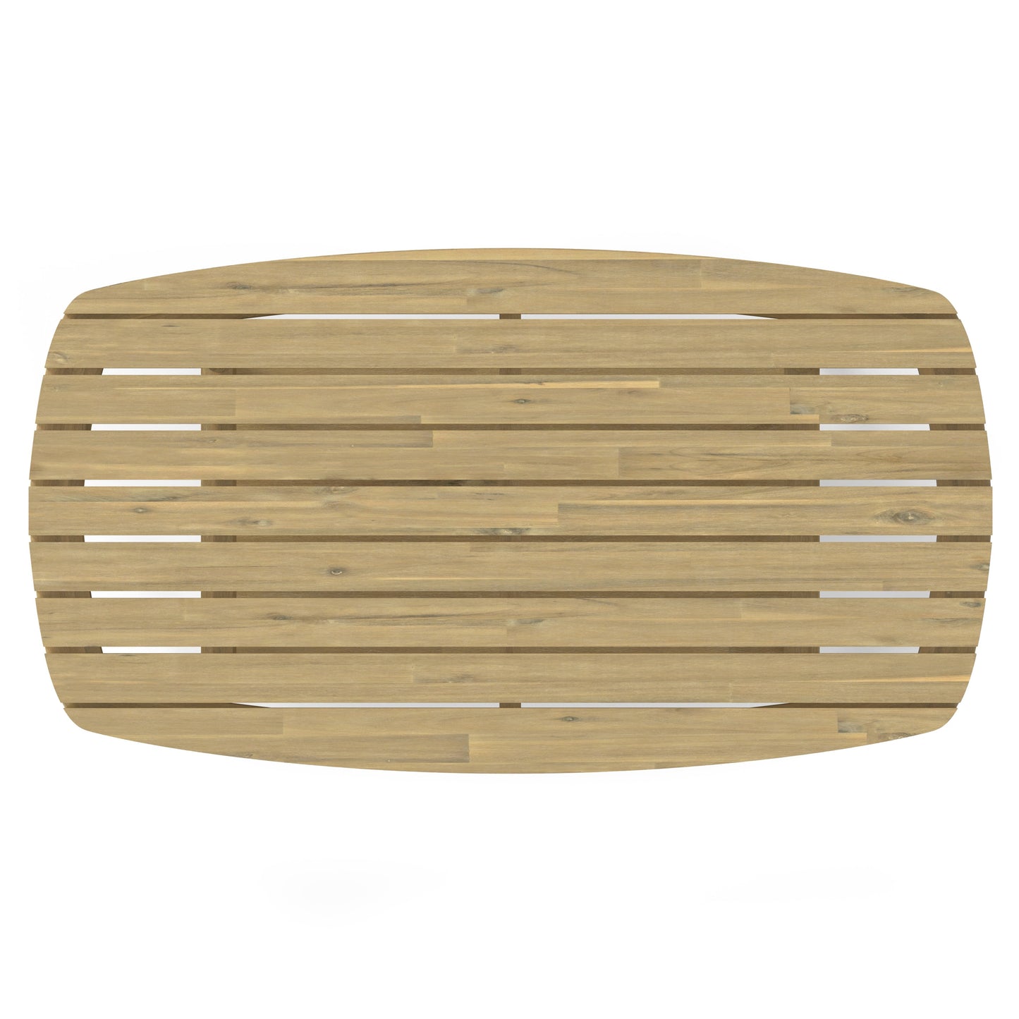 Outdoor Coffee Table with Bottom Slatted Shelf