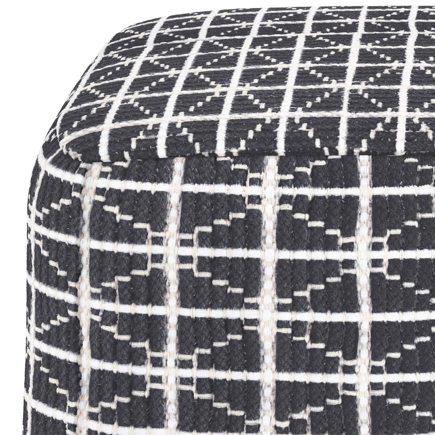 Starlight Handcrafted Cotton Square Pouf