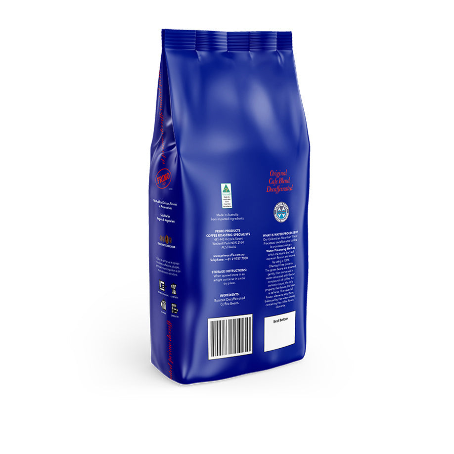 Primo Caffe 1kg Decafe Coffee Beans with Process