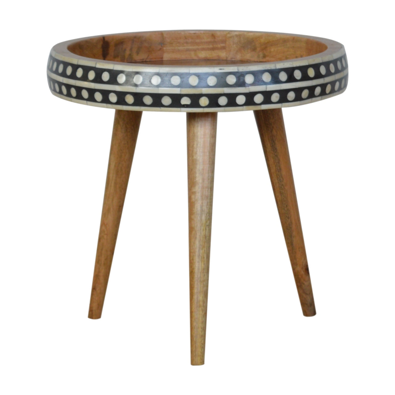 Round End Table with Tripod Base