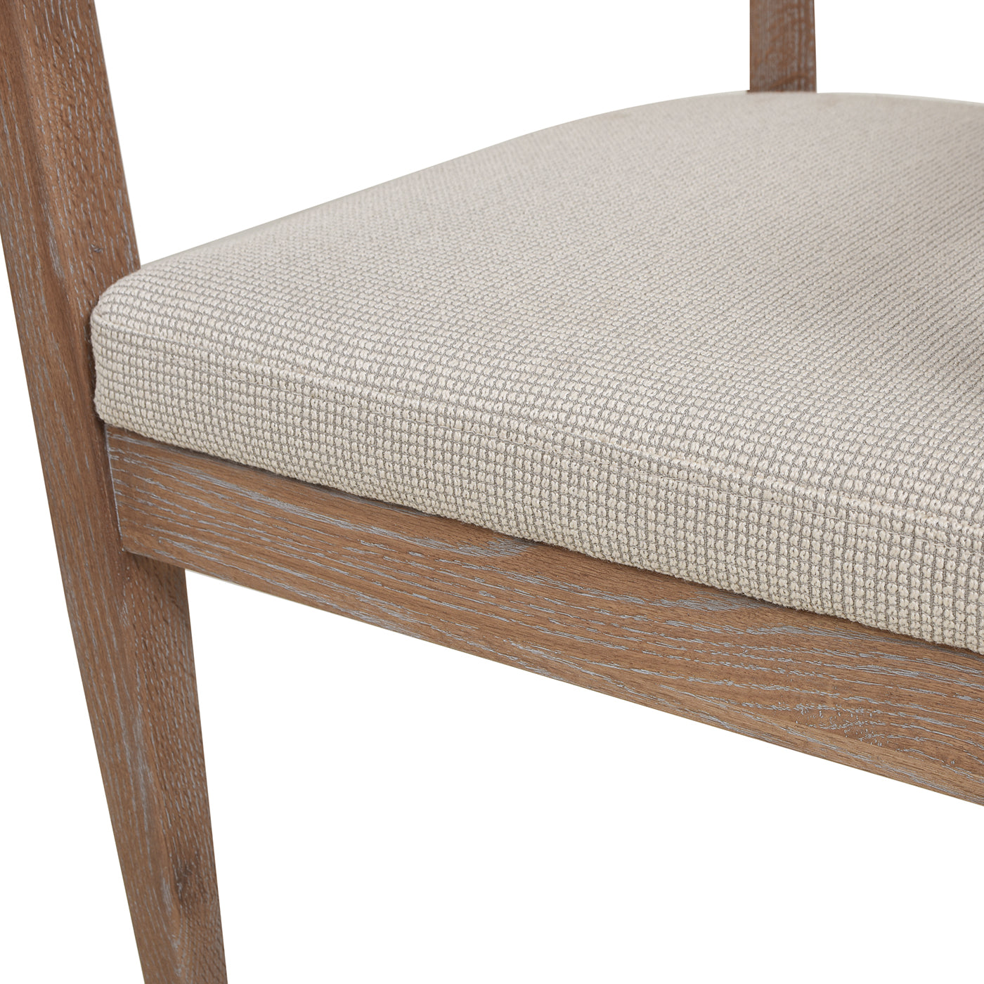 Upholstered Dining Chair with Rattan Back and Wood Frame