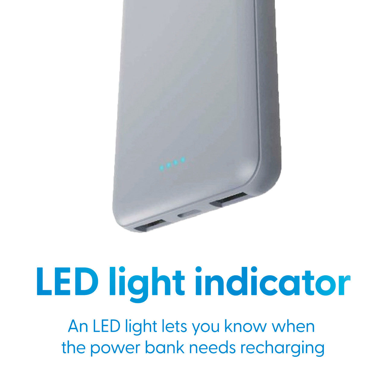 Laser 5000mAh Powerbank (Silver)