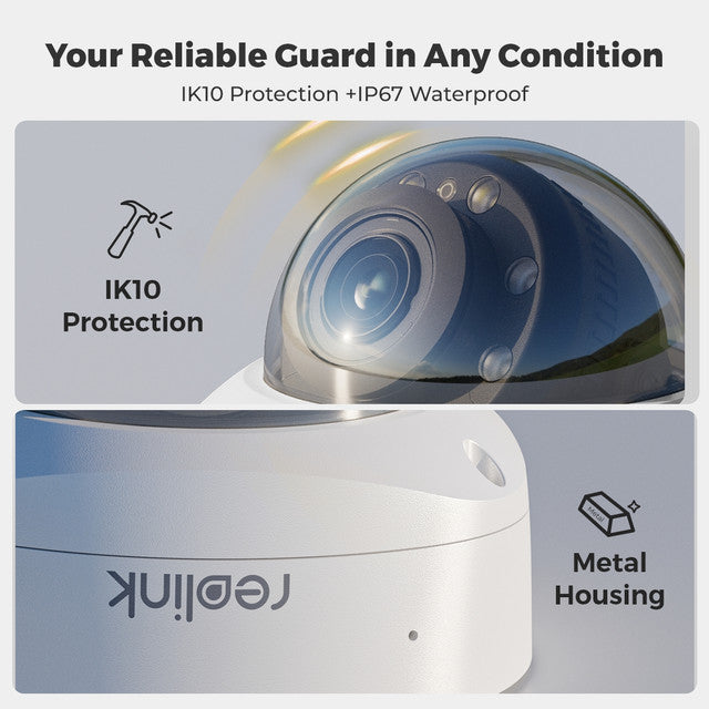 Reolink RLC-843A - Smart 4K 8MP PoE Camera with IK10 Vandal-Proof for Outdoor