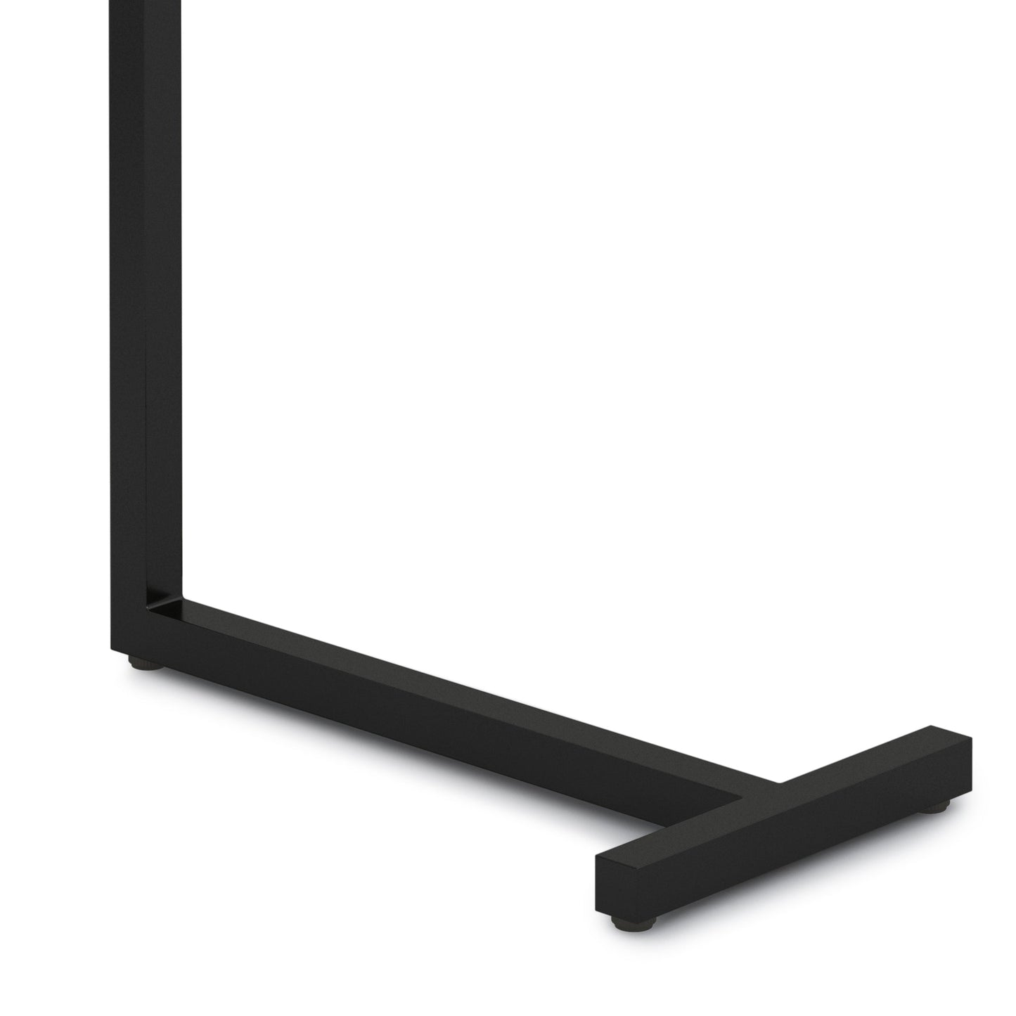 C-Shaped Side Table with Metal Frame
