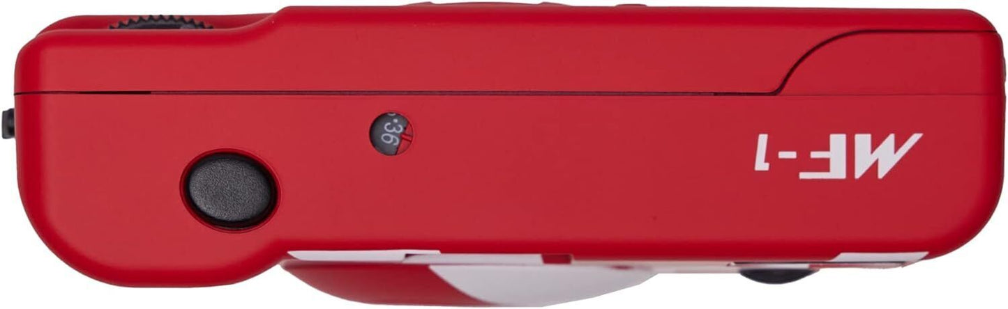 Yashica MF-1 Snapshot Reusable 35mm Film Camera Set (Red)