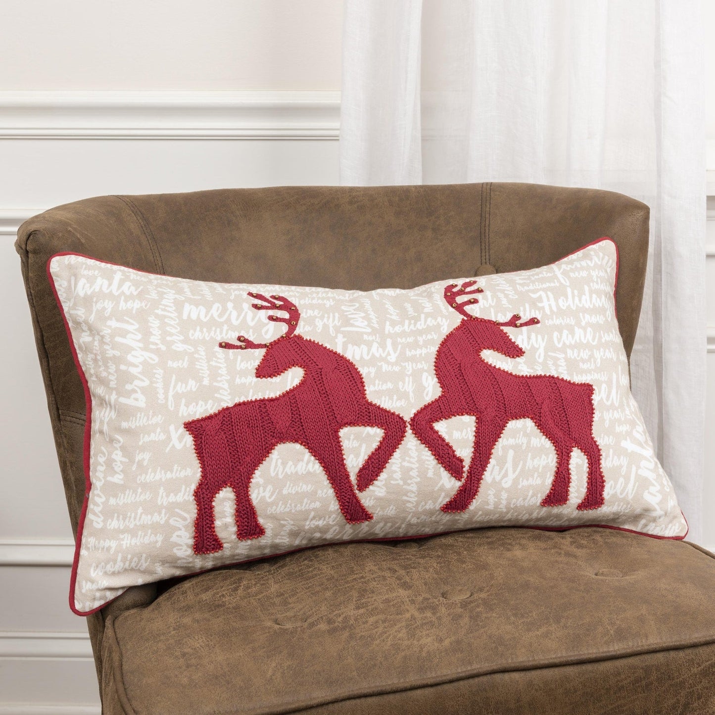 Reindeer Throw Pillow