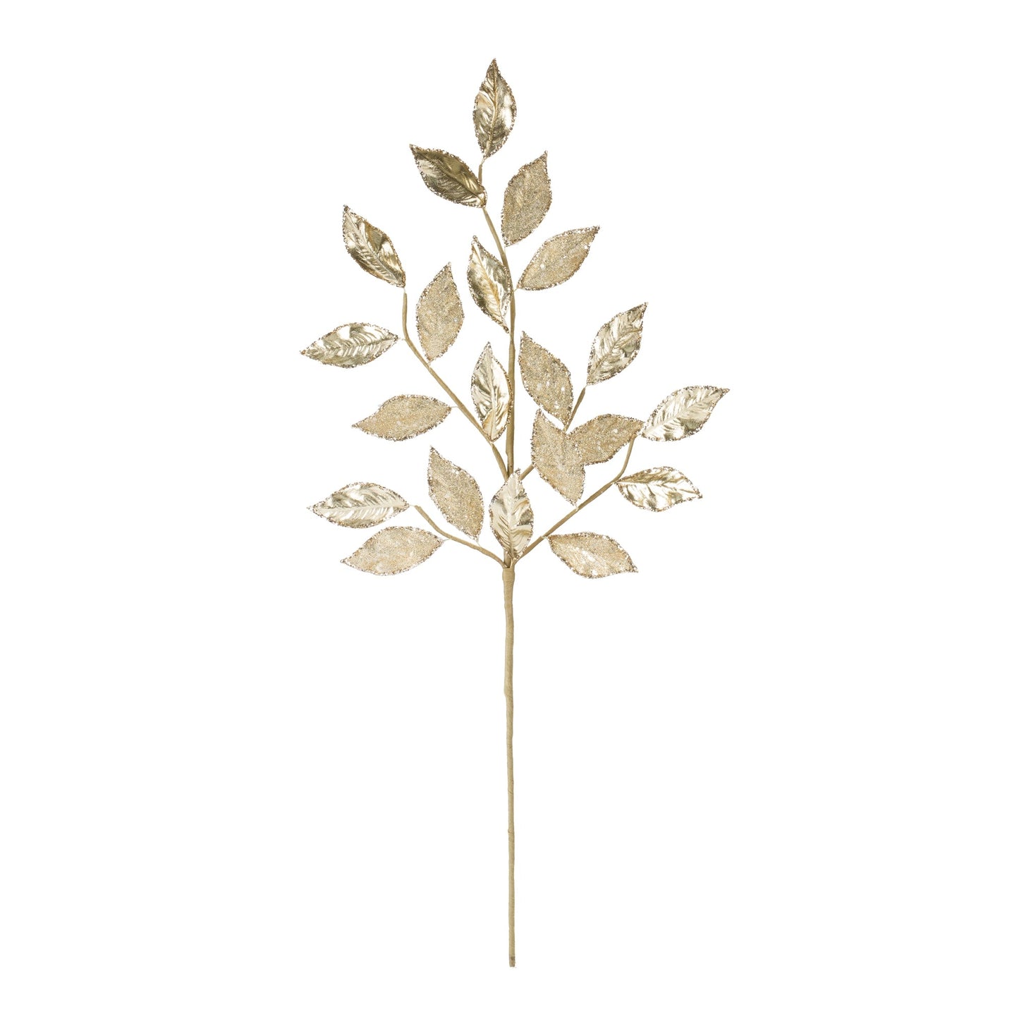 Glittered Leaf Spray, Set of 2