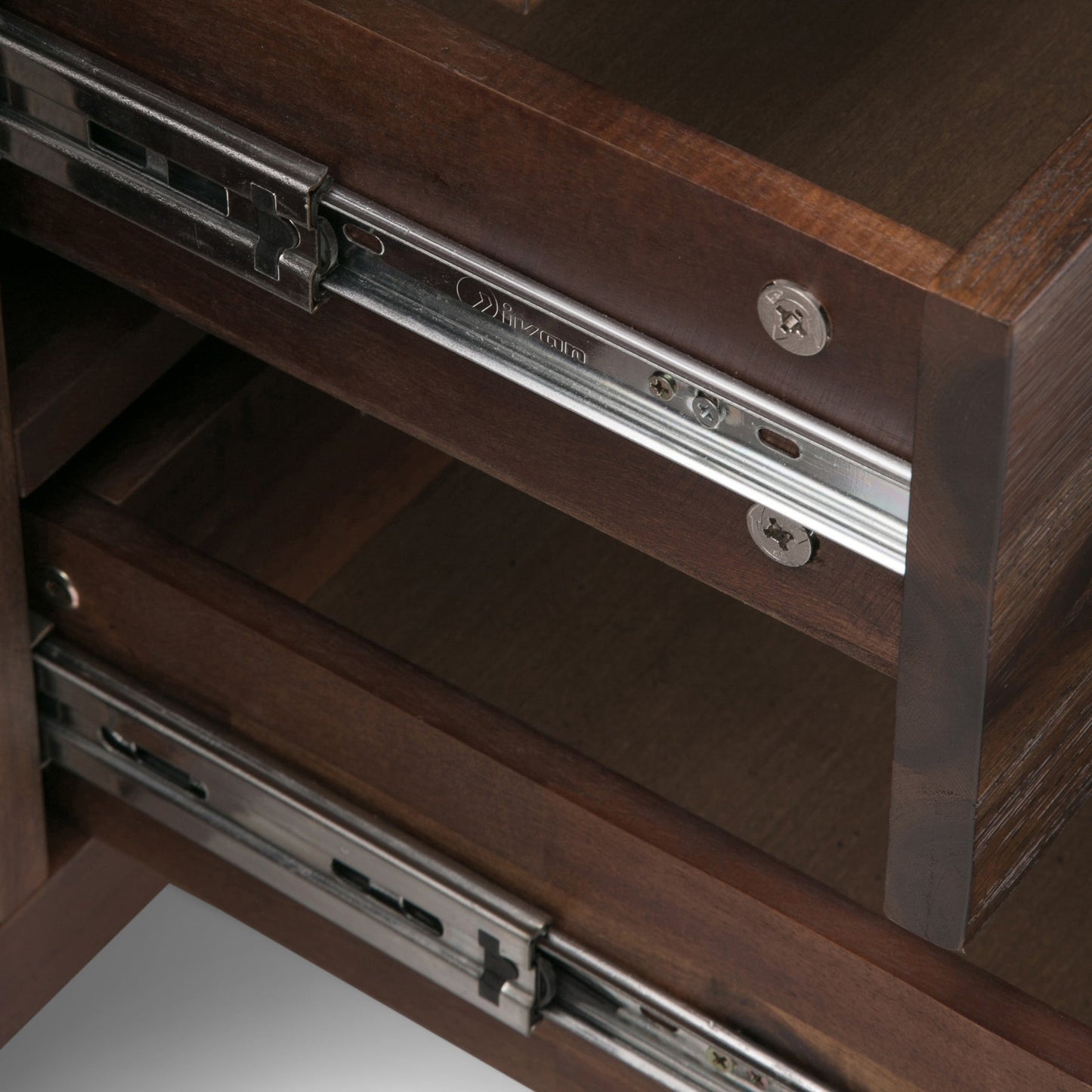 Peak 2-Door Buffet Cabinet with 3 Drawers and Metal Angled Legs