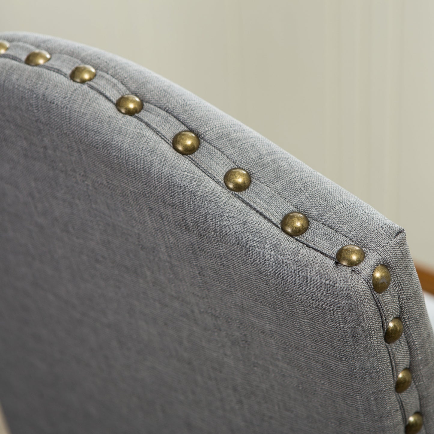 Wolen Upholstered Dining Chair with Nailhead Trim and High Back, Set of 2