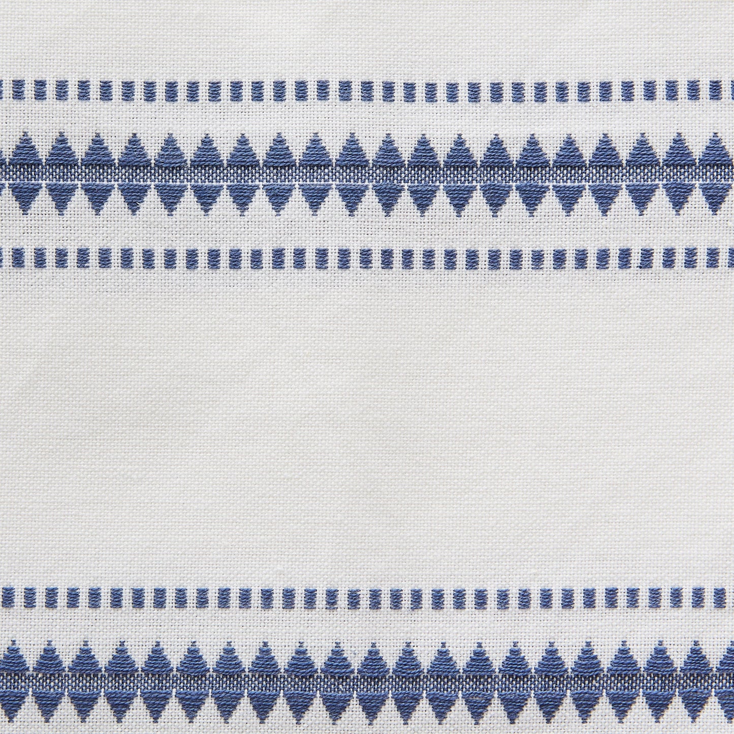 French Blue Zig Dobby Stripe Table Runner 14X108