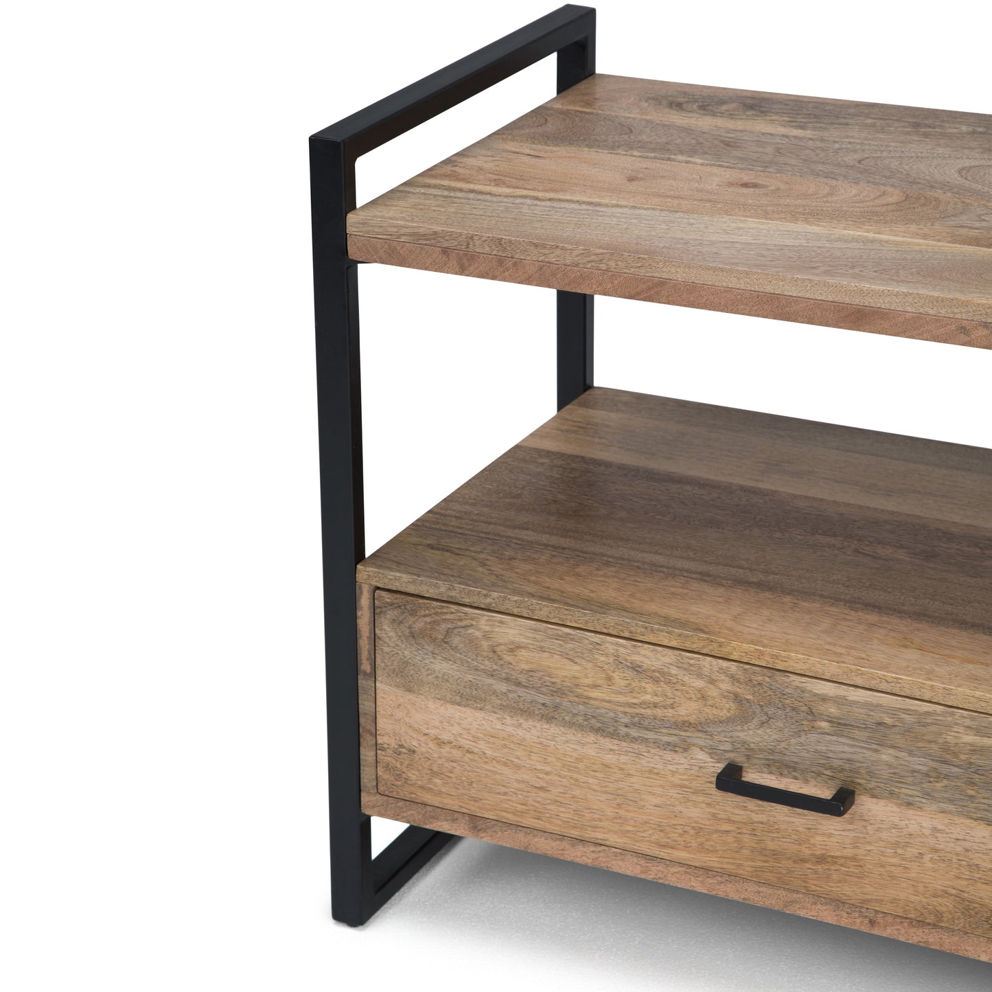 TV Stand for TVs Up To 65 Inches with Open Shelf, 2 Drawers and Metal Frame