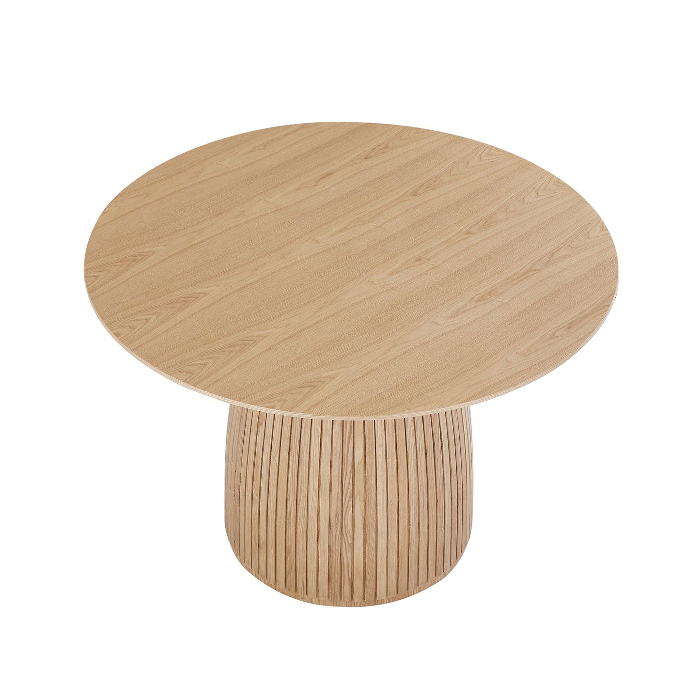 Circular Dining Table with Wood Base