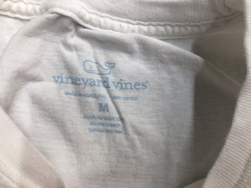 Vineyard Vines Shirts Mens Medium White 100% Cotton Short Sleeve Crew Neck Tee