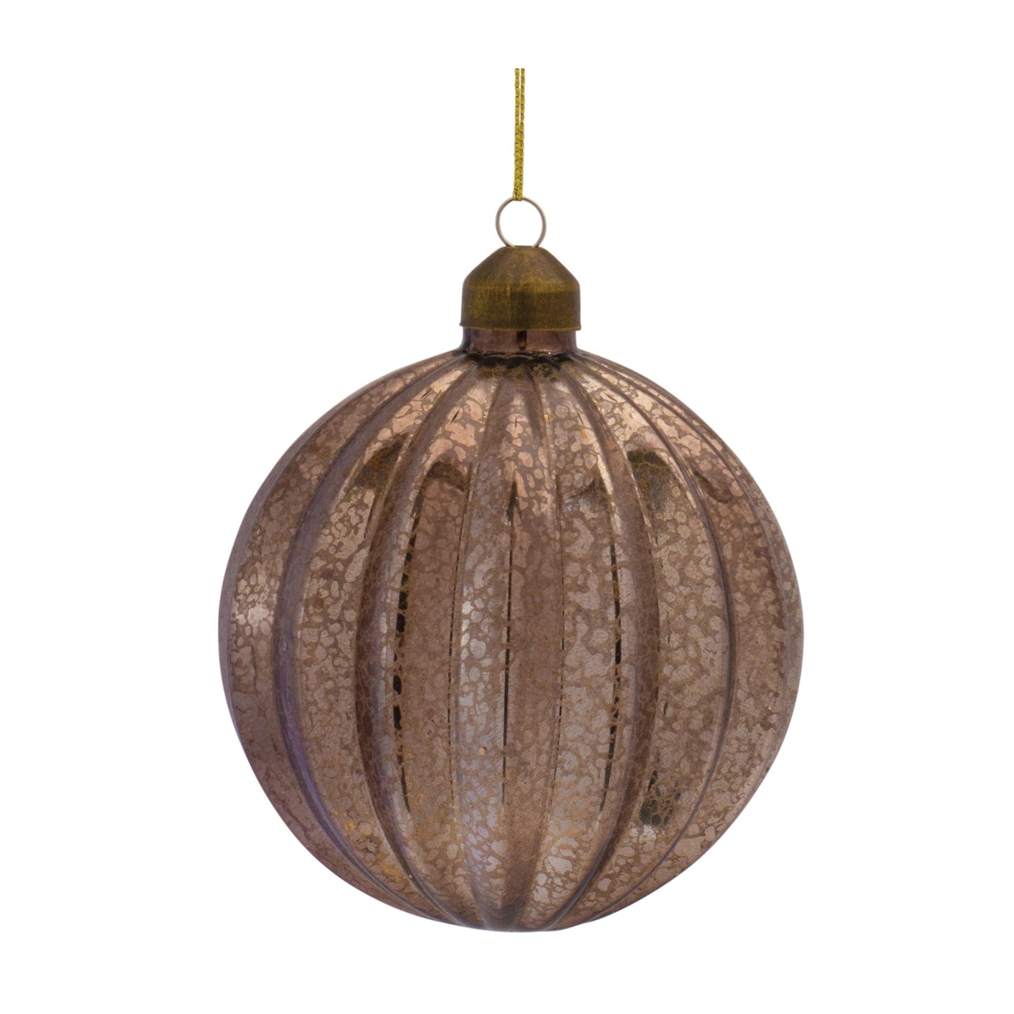 Ribbed Mercury Glass Ornament, Set of 6
