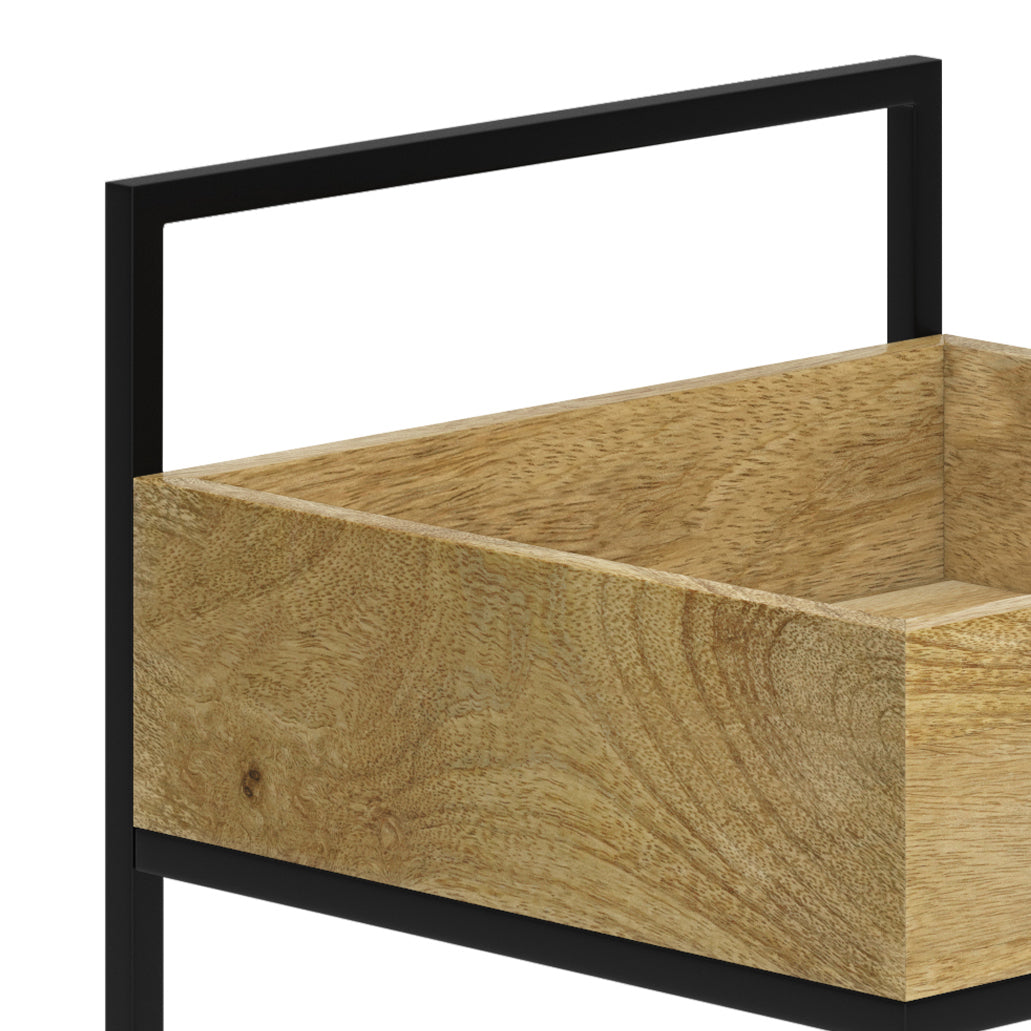 16" Bar Cart with Bottom Shelf and Locking Casters