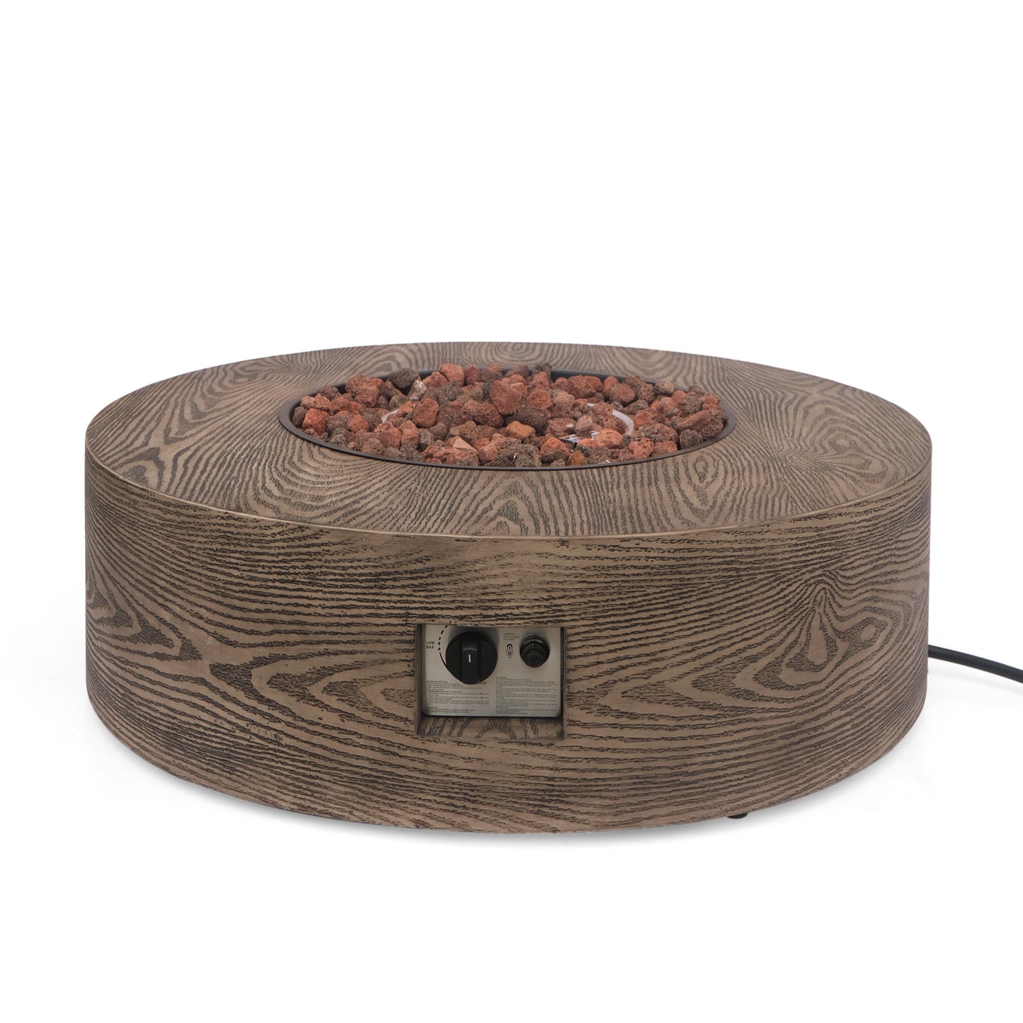 Outdoor Round Firepit with Iron Frame