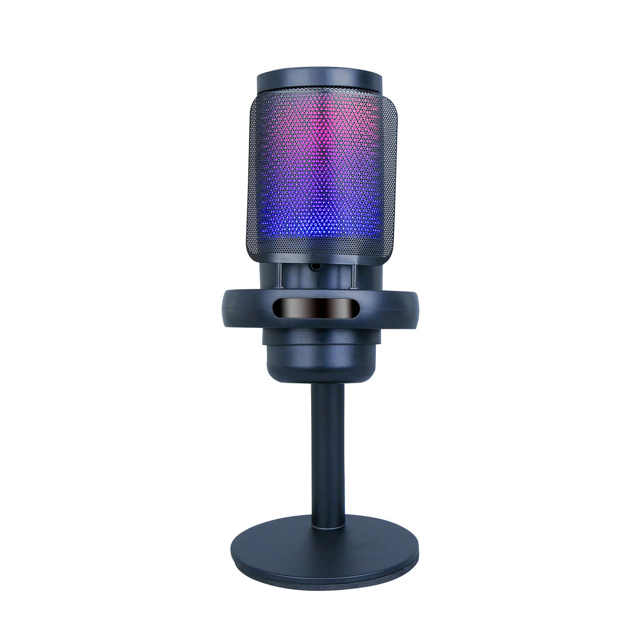 Laser RGB Gaming Microphone - Cardioid, Pop Filter, & Headphone Jack (Black)