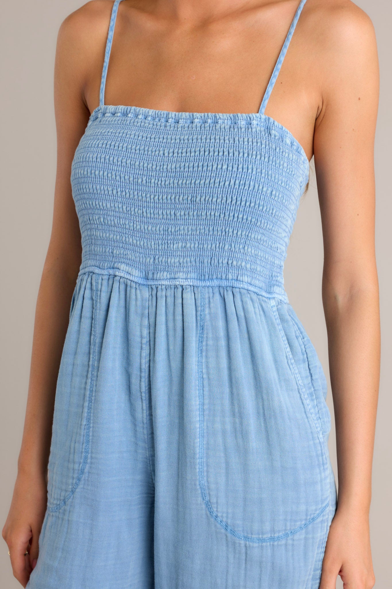 Z Supply Santos Deep Indigo Gauze Jumpsuit