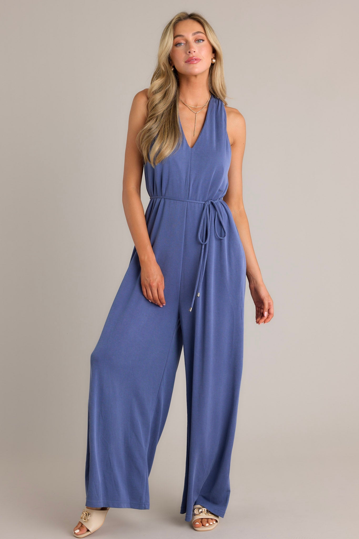 Effortless Ensemble Violet Blue Jumpsuit