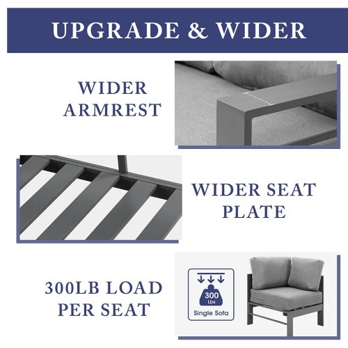 6-Pieces Outdoor Sofa Set