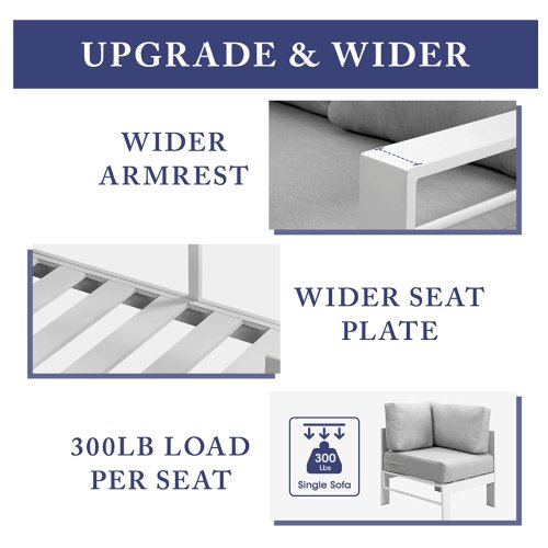 6-Pieces Outdoor Sofa Set