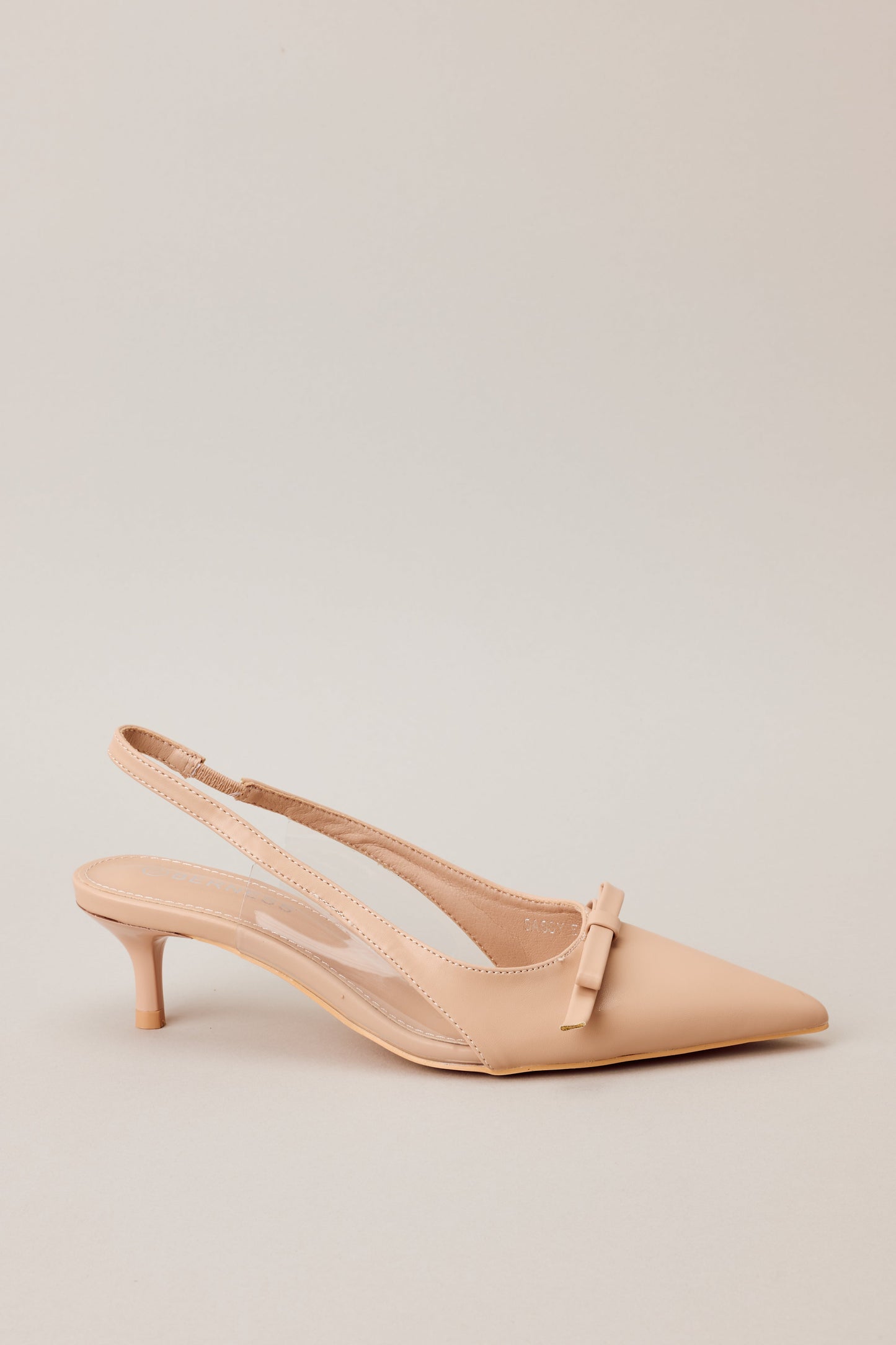 Regal Steps Beige Slingback Kitten Heels
